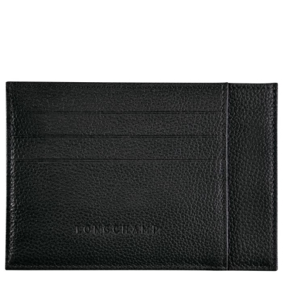 Men's Longchamp Le Foulonné Cardholders & Coin Purses Black | 32JRLYQPE