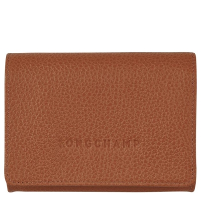 Men's Longchamp Le Foulonné Cardholders & Coin Purses Brown | 72FNQVRWU