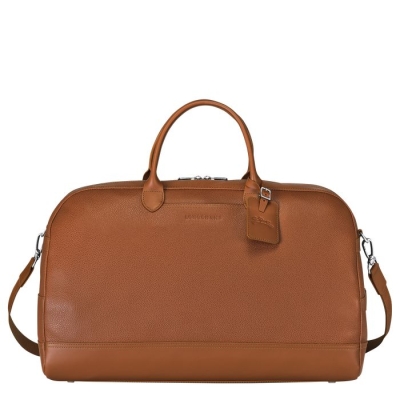 Men's Longchamp Le Foulonné L Travel Bags Brown | 12JVQEXLI