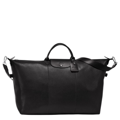 Men's Longchamp Le Foulonné L Travel Bags Black | 26DSHJMAC