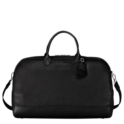 Men's Longchamp Le Foulonné L Travel Bags Black | 58NMYGLSW