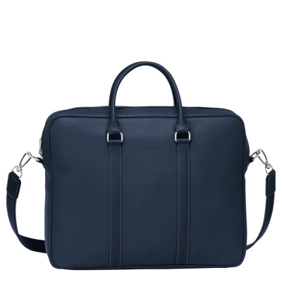 Men's Longchamp Le Foulonné M Document Holders Navy | 35RQMPXIY