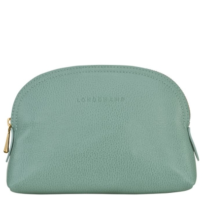 Men's Longchamp Le Foulonné Pouches & Cases Blue | 71FZSRWJH