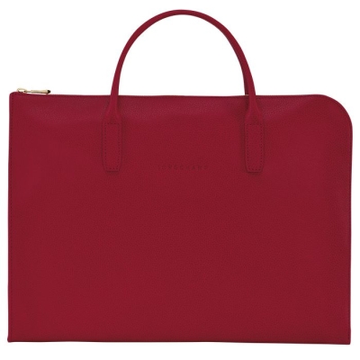 Men's Longchamp Le Foulonné S Document Holders Red | 24LHFZVOK