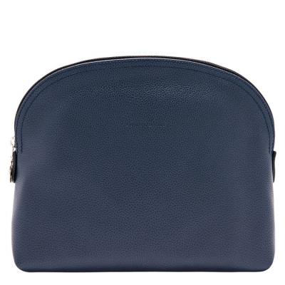 Men's Longchamp Le Foulonné Toiletry Bags Navy | 10SPAXYCW