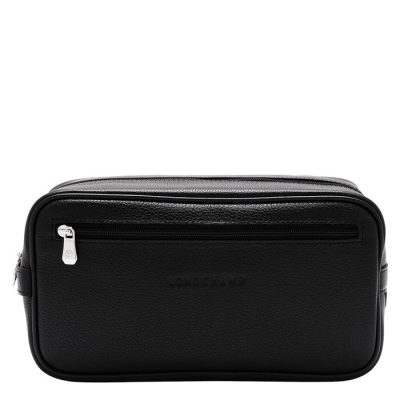 Men's Longchamp Le Foulonné Toiletry Bags Black | 31LXUIEBM