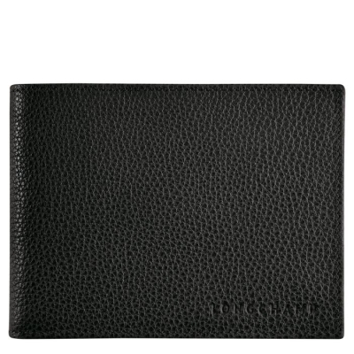 Men's Longchamp Le Foulonné Wallets Black | 95QHZBJSA