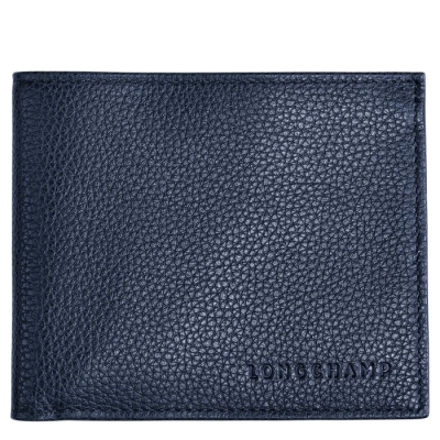 Men's Longchamp Le Foulonné Wallets Navy | 84ZVMSKDL