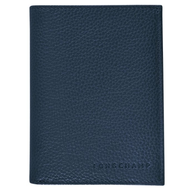 Men's Longchamp Le Foulonné Wallets Navy | 91LZHSOXB