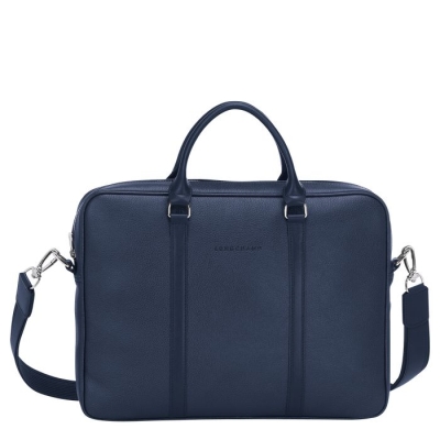 Men's Longchamp Le Foulonné XS Document Holders Navy | 71FQWIVJH