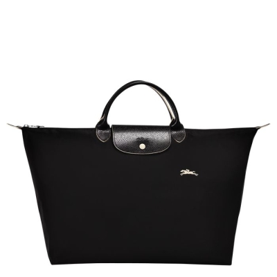 Men's Longchamp Le Pliage Club L Travel Bags Black | 97OVHCLJY