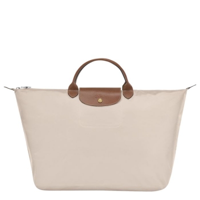 Men's Longchamp Le Pliage L Travel Bags Beige | 76IJRNEKO