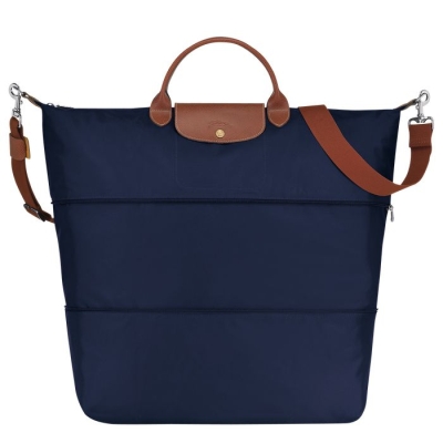 Men's Longchamp Le Pliage Travel Bags Navy | 76WRJAZGY