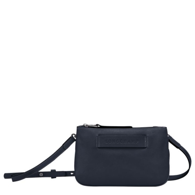 Women's Longchamp 3D Crossbody Bags Blue | 90TQAOGEU