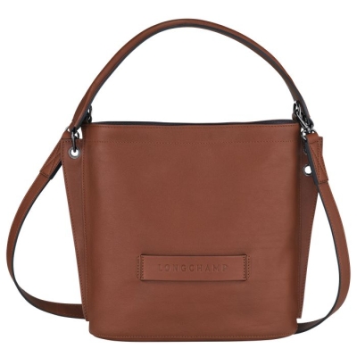 Women's Longchamp 3D Crossbody Bags Brown | 87VZFKYLJ