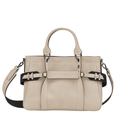 Women's Longchamp 3D Sangle S Top-handle Bags Beige | 37ALOQEJG