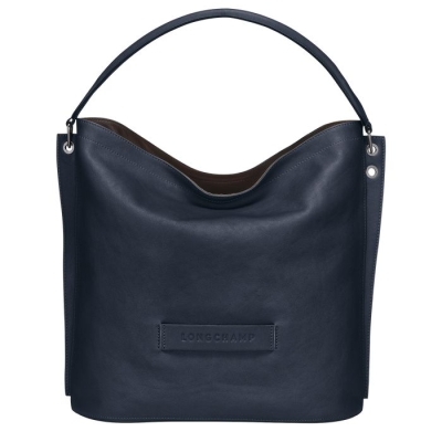 Women's Longchamp 3D Shoulder Bags Blue | 98QVNWYRF