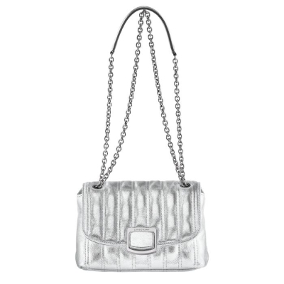 Women's Longchamp Brioche Métal S Crossbody Bags Silver | 35ZHYKQBD