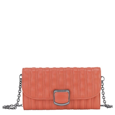 Women's Longchamp Brioche Wallets Pink | 67MYECFIV