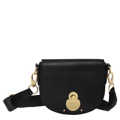 Women's Longchamp Cavalcade S Crossbody Bags Black | 94MKCNJRA