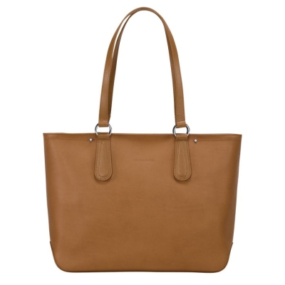 Women's Longchamp Cavalcade Shoulder Bags Beige | 38SWUYABQ