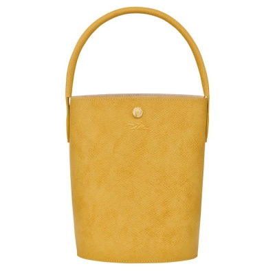 Women's Longchamp Cuir De Russie Top-handle Bags Yellow | 38SLCPJRV