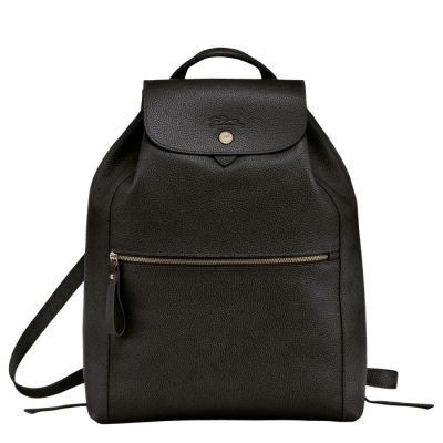 Women's Longchamp Le Foulonné Backpacks Black | 34LGJFBDR