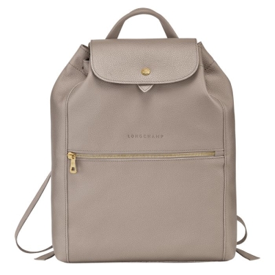 Women's Longchamp Le Foulonné Backpacks Grey | 42OVRMYQN