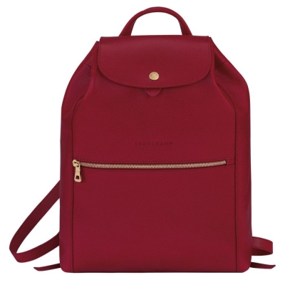 Women's Longchamp Le Foulonné Backpacks Red | 54YJXABZG