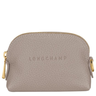 Women's Longchamp Le Foulonné Cardholders & Coin Purses Grey | 23XNUGQJE