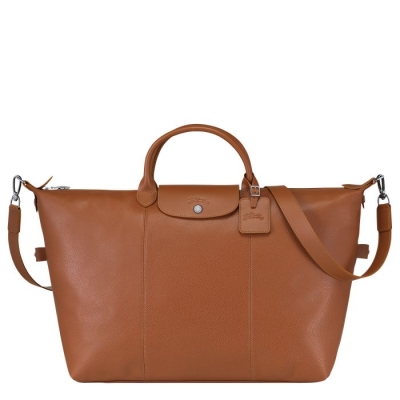 Women's Longchamp Le Foulonné L Travel Bags Brown | 09WELPMRJ