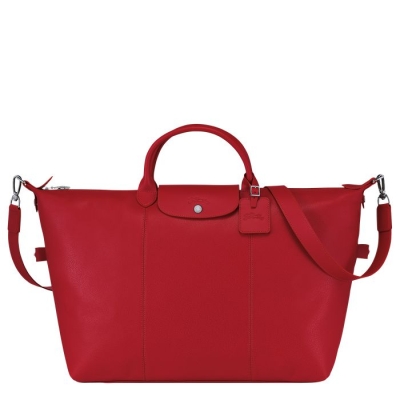 Women's Longchamp Le Foulonné L Travel Bags Red | 16MUEXGLV