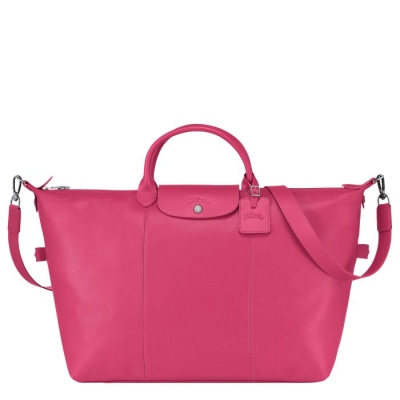 Women's Longchamp Le Foulonné L Travel Bags Pink | 31LUIQMZB