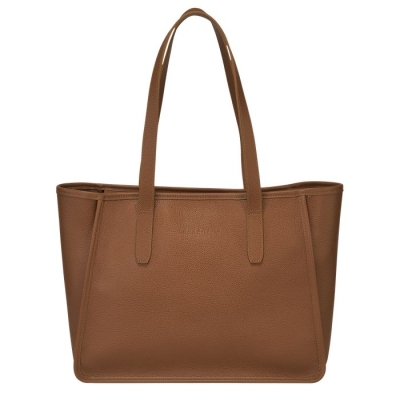 Women's Longchamp Le Foulonné Shoulder Bags Brown | 01RUQXGEB