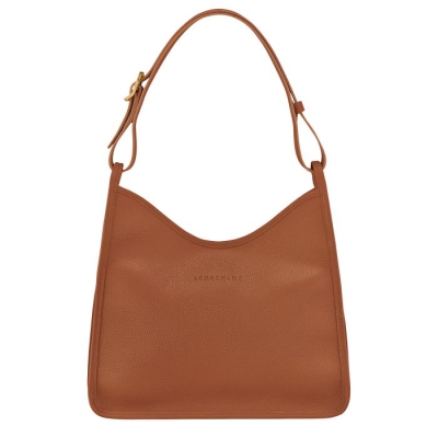 Women's Longchamp Le Foulonné Shoulder Bags Brown | 31NLQXRPU