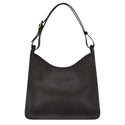 Women's Longchamp Le Foulonné Shoulder Bags Black | 39TGDOWFH