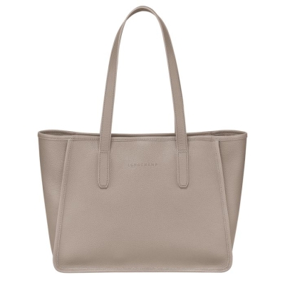 Women's Longchamp Le Foulonné Shoulder Bags Grey | 56BOVATMQ