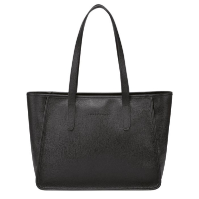 Women's Longchamp Le Foulonné Shoulder Bags Black | 92JWFEBLV