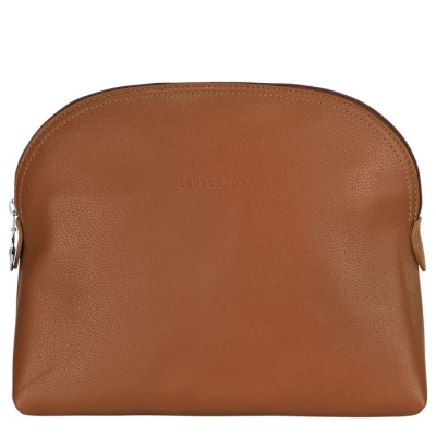 Women's Longchamp Le Foulonné Toiletry Bags Brown | 81AICWYFV