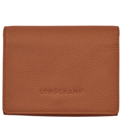 Women's Longchamp Le Foulonné Wallets Brown | 59NCGQIMK