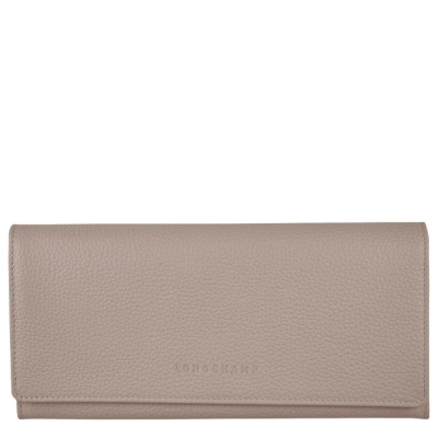 Women's Longchamp Le Foulonné Wallets Grey | 27HYFNVRB