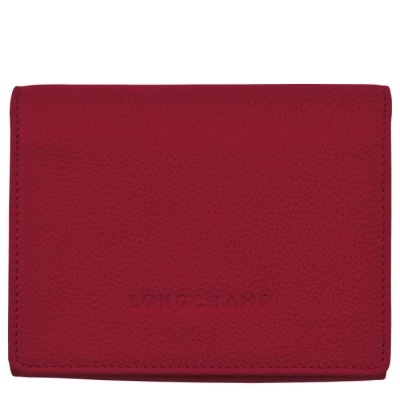 Women's Longchamp Le Foulonné Wallets Red | 64SPZJLTQ