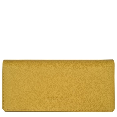 Women's Longchamp Le Foulonné Wallets Yellow | 35IJMUVDS