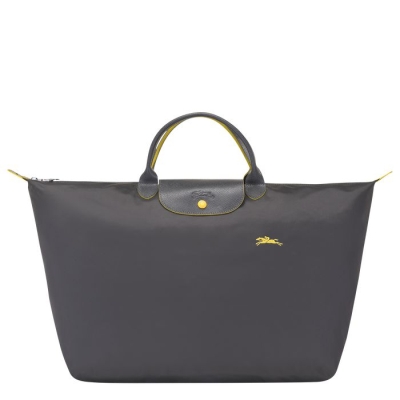 Women's Longchamp Le Pliage Club L Travel Bags Grey | 21XUHWCVI