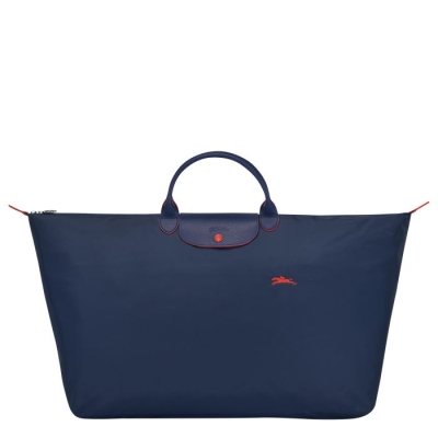 Women's Longchamp Le Pliage Club XL Travel Bags Navy | 24ZMOGNEB