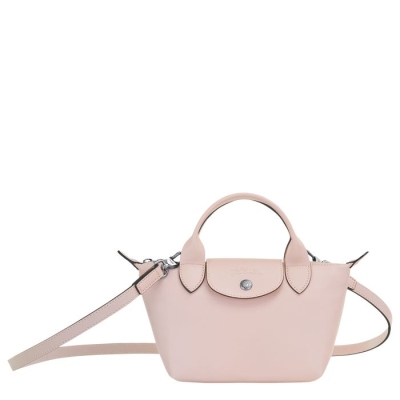 Women's Longchamp Le Pliage Cuir XS Top-handle Bags Pink | 61NXDAJUL