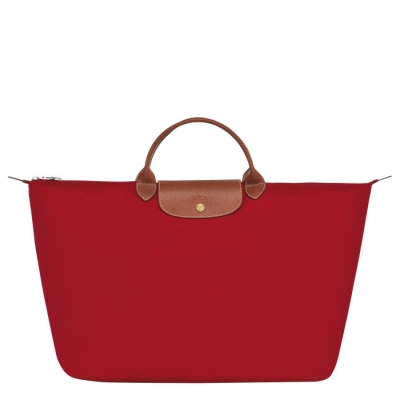 Women's Longchamp Le Pliage L Travel Bags Red | 08AVRIOMX