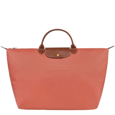 Women's Longchamp Le Pliage L Travel Bags Pink | 70AVMUXIR