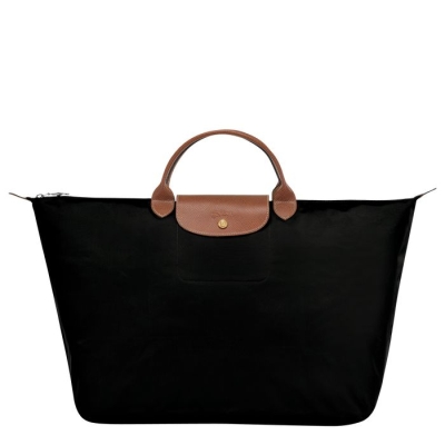 Women's Longchamp Le Pliage L Travel Bags Black | 83FVGUMQX