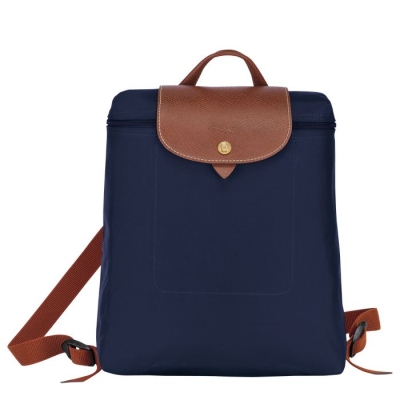 Women's Longchamp Le Pliage Original Backpacks Navy | 28SVLHCRF